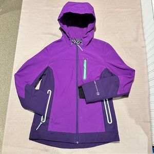 Free Country Hooded Athletic Jacket Women Size XS Purple